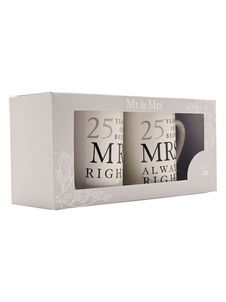 Widdop Ivory Amore 25 Years Of Mr Right Mrs Always Gift Set - Image 4 of 4 Widdop Ivory Amore 25 Years Of Mr Right Mrs Always Gift Set - Image 4 of 4