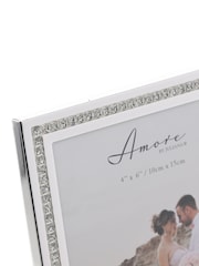 Widdop Silver Amore Sparkle Border Photo Frame 4" x 6 - Image 3 of 4