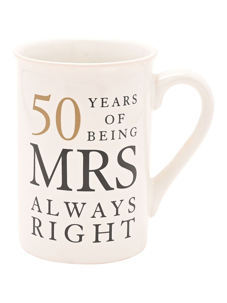 Widdop Ivory Amore 50 Years Of Mr Right Mrs Always Right Gift Set - Image 2 of 4