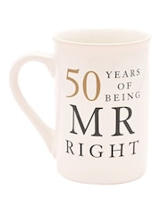 Widdop Ivory Amore 50 Years Of Mr Right Mrs Always Right Gift Set - Image 3 of 4