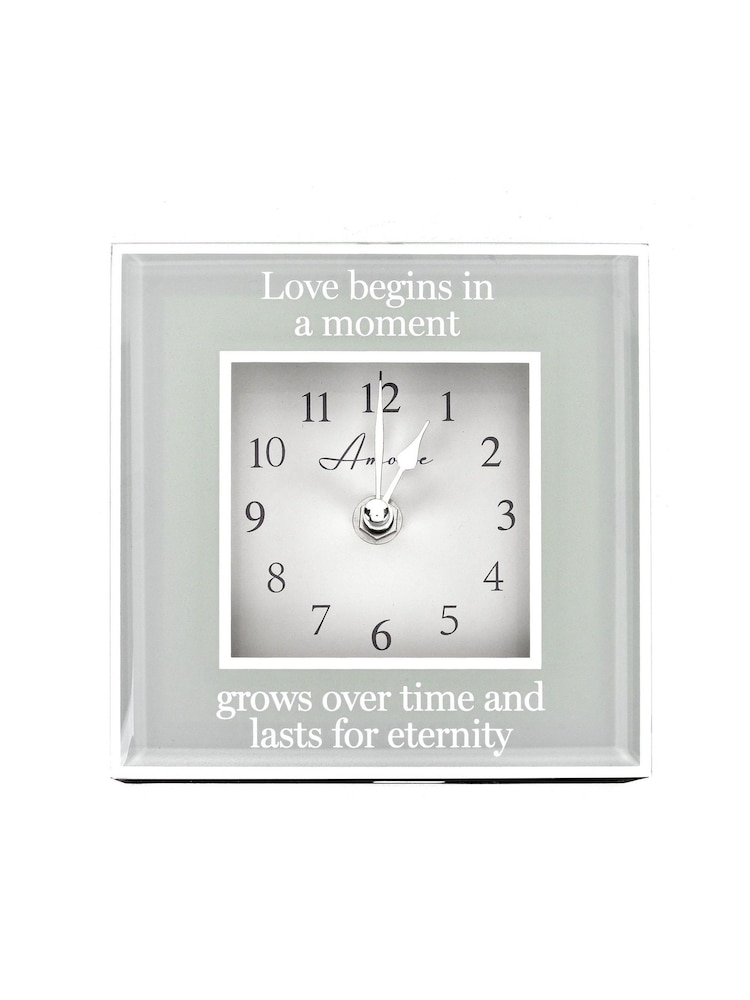 Widdop Grey Amore Mirror Eternity Border Clock - Image 2 of 2