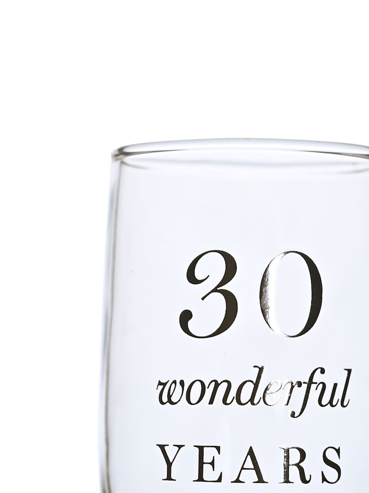 Widdop Set of 2 Clear 30th Anniversary Amore Champagne Flutes - Image 2 of 3 Widdop Set of 2 Clear 30th Anniversary Amore Champagne Flutes - Image 2 of 3