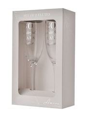 Widdop Set of 2 Clear 30th Anniversary Amore Champagne Flutes - Image 3 of 3