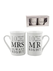 Widdop Ivory Amore Gift Set 10 Years Of Mr Right Mrs Always Right - Image 1 of 1