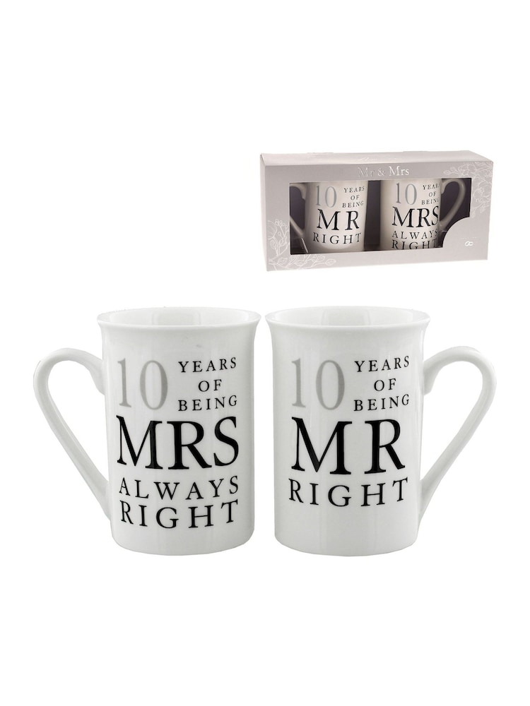 Widdop Ivory Amore Gift Set 10 Years Of Mr Right Mrs Always Right - Image 1 of 1