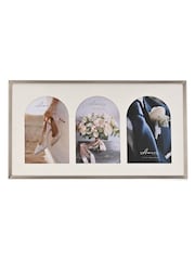 Widdop Silver Amore Triple Photo Frame With Arch Mounts - Image 2 of 4