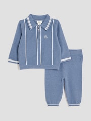 River Island Blue Baby Polo Zip Set - Image 2 of 5