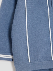 River Island Blue Baby Polo Zip Set - Image 5 of 5