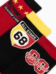 Vanilla Underground Red Calf Socks Set of 5 - Image 5 of 6