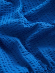 Blue Short Sleeve Bubblehem Scoop Neck T-Shirt - Image 6 of 6