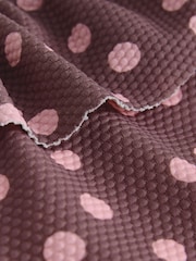 Chocolate Brown And Pink Polka Dot Ruffle Bikini (3-16yrs) - Image 7 of 7