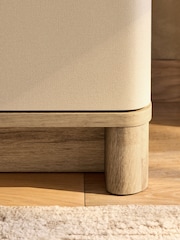 Light Natural Sierra Fabric and Oak Effect 6 Drawer Chest of Drawers - Image 5 of 10