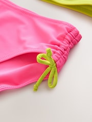 Pink/Lime Macrame Bikini (3-16yrs) - Image 8 of 8