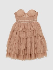 Reiss Pink Tillie Reiss | Royal Ballet Tulle Mini Dress - Image 2 of 5