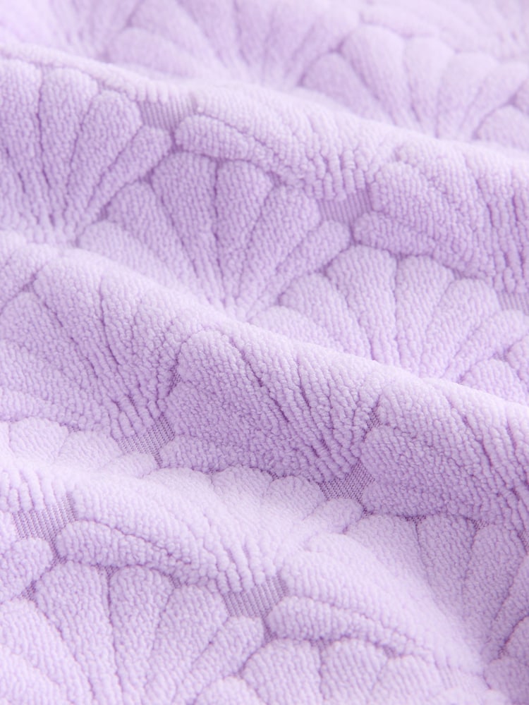 Lilac Purple Shell Towelling Crop Top And Shorts Set (3-16yrs) - Image 8 of 8