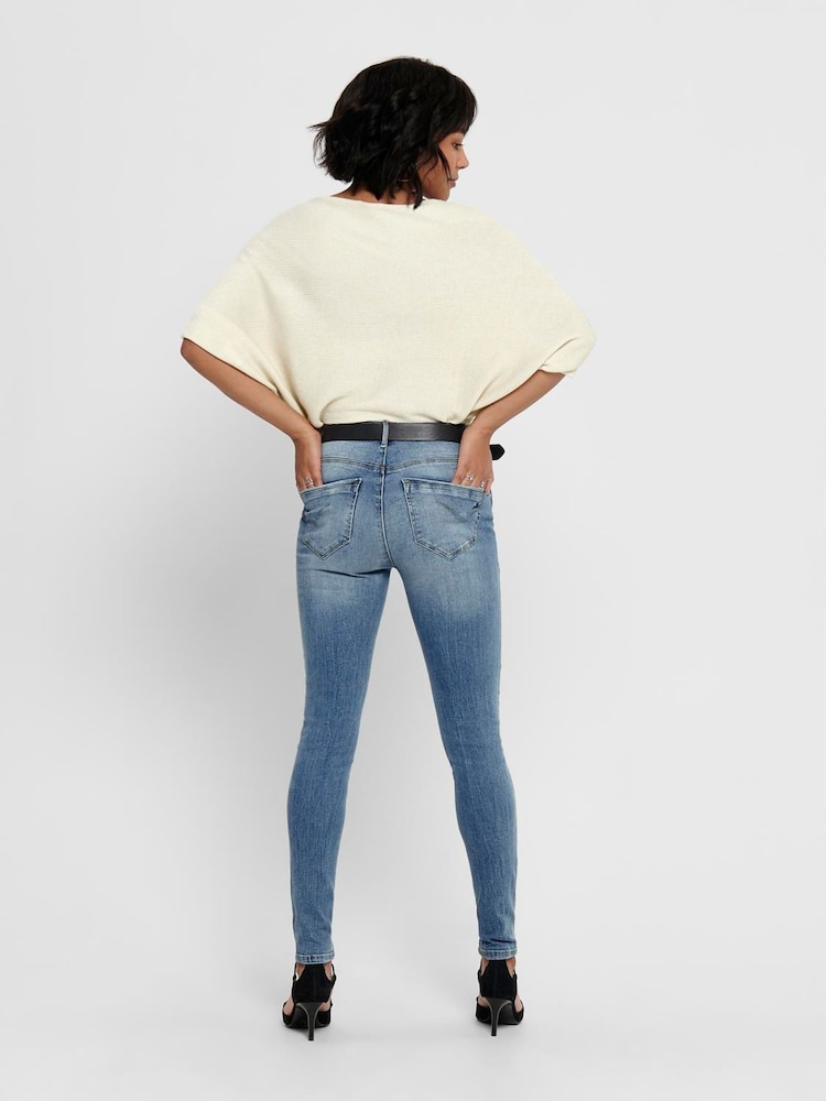 JDY White Knitted Batwing Jumper - Image 2 of 5
