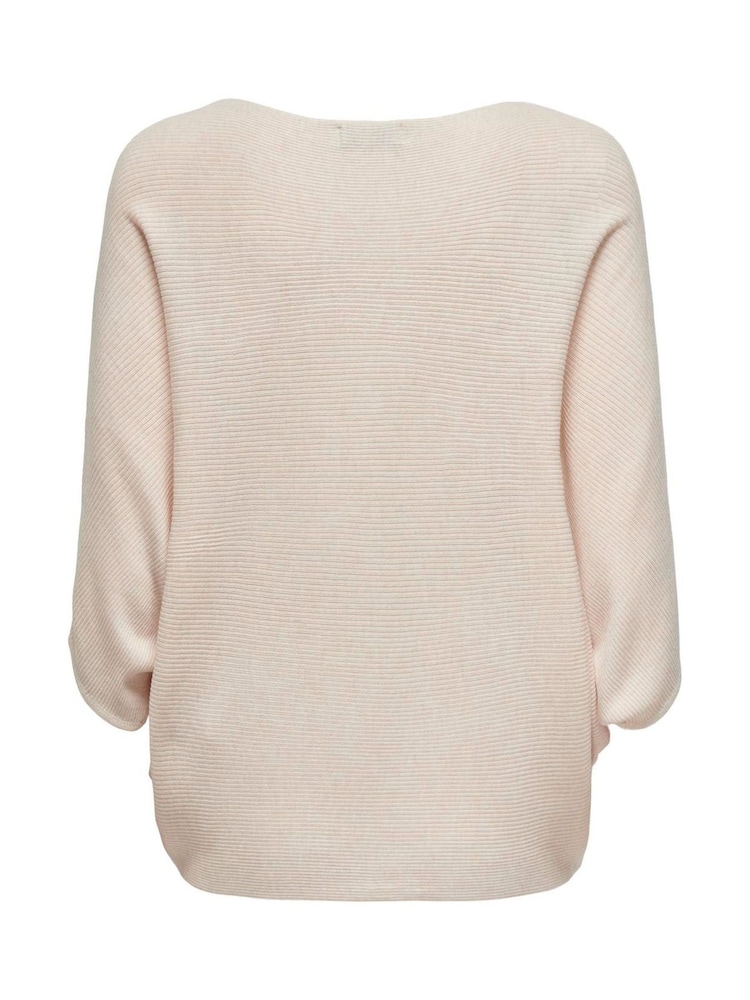 JDY White Knitted Batwing Jumper - Image 5 of 5