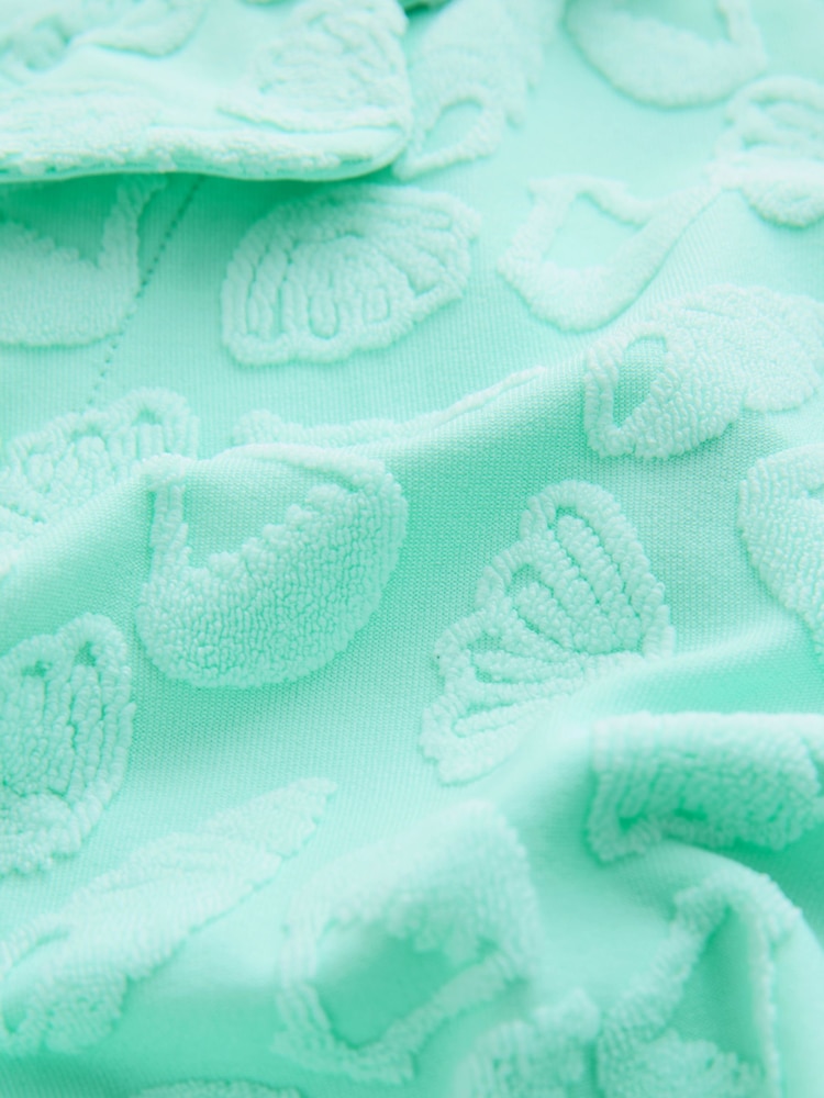 Mint Green Towelling Shirt Crop Top And Shorts Set (3-16yrs) - Image 10 of 10