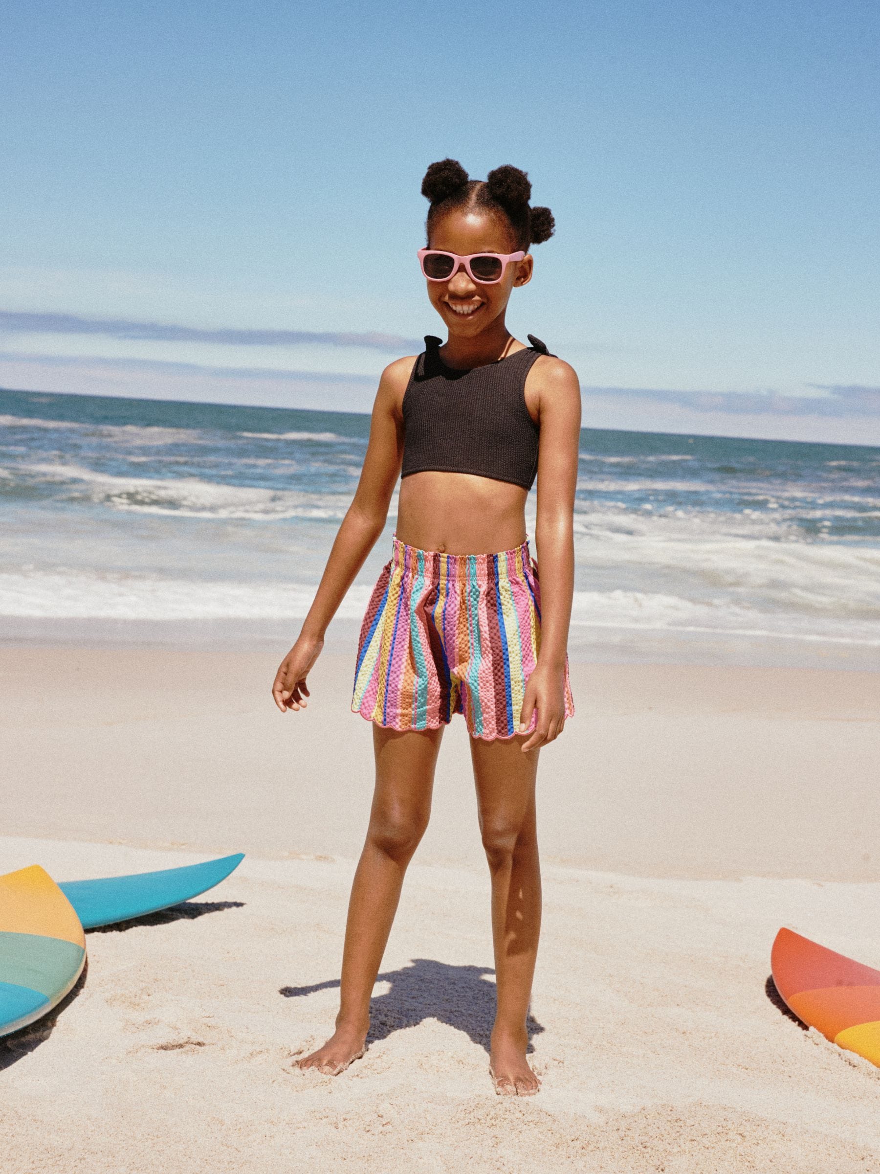 Buy Multi Rainbow Stripe Beach Shorts (3-16yrs) from Next USA