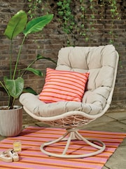 Outdoor Living Grey Medellin Wicker Swivel Garden Chair - Image 1 of 3