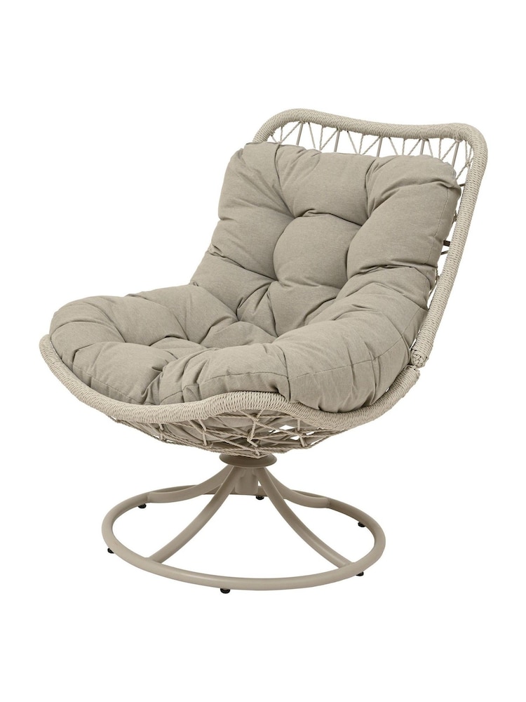 Outdoor Living Grey Medellin Wicker Swivel Garden Chair - Image 2 of 3 Outdoor Living Grey Medellin Wicker Swivel Garden Chair - Image 2 of 3