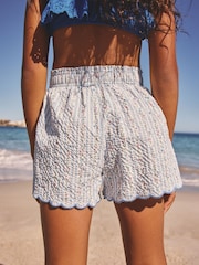 Көк Дитси тилкеси - Пляж шорты (3-16жыл) - 7ичинен 2 сүрөт