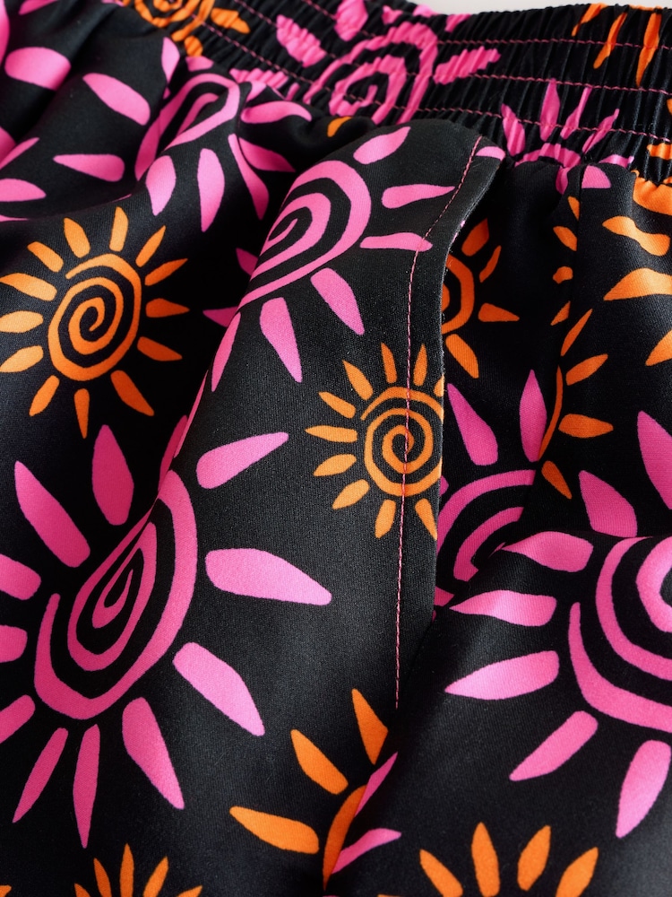 Black/Pink Sun Beach Shorts (3-16yrs) - Image 7 of 7