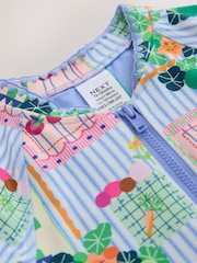 Blue Stripe Vegetable Print Sunsafe Long Sleeve Swimsuit (3mths-7yrs) - Image 6 of 7