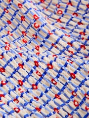 Red/Blue Check Shirred Swimsuit (3mths-10yrs) - Image 5 of 5