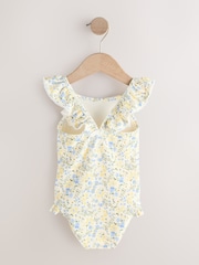 Yellow Ditsy Floral Frill Swimsuit (3mths-7yrs) - Image 5 of 8