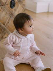 Emile Et Rose Pink Kacey  Knitted 2 Pack With Central Lace Panel & Pretty Trousers - Image 1 of 6