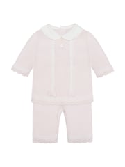 Emile Et Rose Pink Kacey  Knitted 2 Pack With Central Lace Panel & Pretty Trousers - Image 2 of 6
