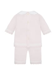 Emile Et Rose Pink Kacey  Knitted 2 Pack With Central Lace Panel & Pretty Trousers - Image 4 of 6