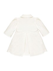 Emile Et Rose Cream Roseanna Luxurious Velour Padded Coat With Pleated Full Skirt and Beret - Image 4 of 7