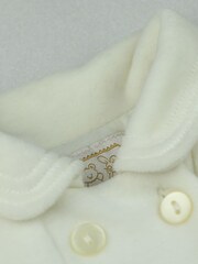 Emile Et Rose Cream Roseanna Luxurious Velour Padded Coat With Pleated Full Skirt and Beret - Image 6 of 7
