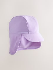 بنفسجي فاتح - قبعة سباحة واسعة تغطي الرأس والرقبة (3 شهور -10 سنوات) - صورة 1 من 3
