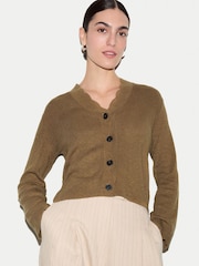 그린 - 직소 코튼 스캘럽 가디건 - 6의 이미지 1