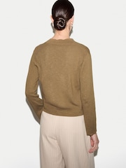 그린 - 직소 코튼 스캘럽 가디건 - 6의 이미지 2