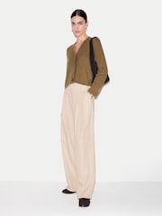 그린 - 직소 코튼 스캘럽 가디건 - 6의 이미지 3