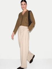 그린 - 직소 코튼 스캘럽 가디건 - 6의 이미지 4