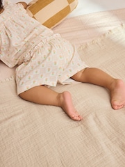 Ecru Pink Floral Woven Baby Top and Shorts 2 Piece set (0mths-2yrs) - Image 3 of 12