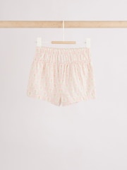 Ecru Pink Floral Woven Baby Top and Shorts 2 Piece set (0mths-2yrs) - Image 6 of 12