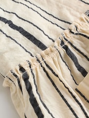 कालो/सेतो पट्टी - Baby Woven Top and Trousers Set 2 Piece (0mths-2yrs) - 13मध्ये 10 तस्बिर