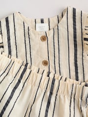 कालो/सेतो पट्टी - Baby Woven Top and Trousers Set 2 Piece (0mths-2yrs) - 13मध्ये 12 तस्बिर