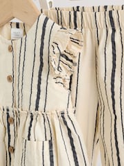 कालो/सेतो पट्टी - Baby Woven Top and Trousers Set 2 Piece (0mths-2yrs) - 13मध्ये 13 तस्बिर