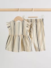 कालो/सेतो पट्टी - Baby Woven Top and Trousers Set 2 Piece (0mths-2yrs) - 13मध्ये 2 तस्बिर