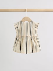 कालो/सेतो पट्टी - Baby Woven Top and Trousers Set 2 Piece (0mths-2yrs) - 13मध्ये 3 तस्बिर