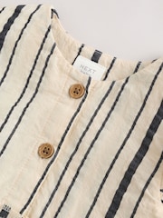 कालो/सेतो पट्टी - Baby Woven Top and Trousers Set 2 Piece (0mths-2yrs) - 13मध्ये 7 तस्बिर