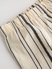 कालो/सेतो पट्टी - Baby Woven Top and Trousers Set 2 Piece (0mths-2yrs) - 13मध्ये 8 तस्बिर