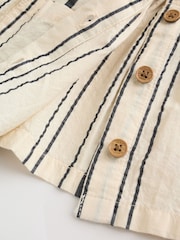 कालो/सेतो पट्टी - Baby Woven Top and Trousers Set 2 Piece (0mths-2yrs) - 13मध्ये 9 तस्बिर